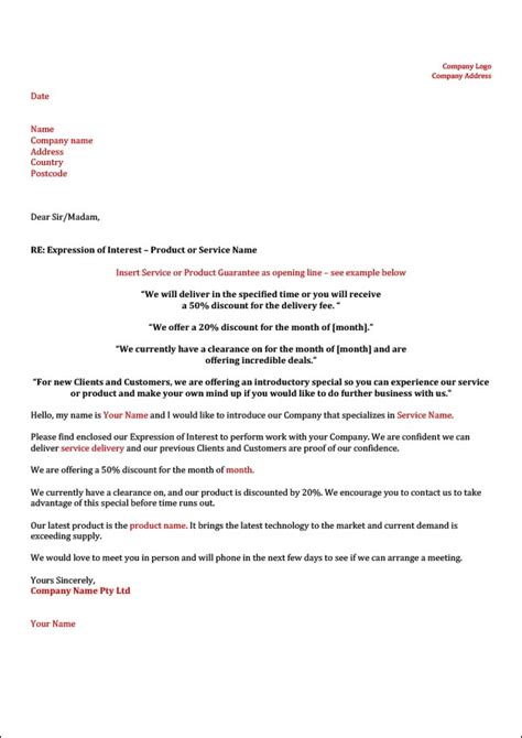 EXPRESSION OF INTEREST: Business Development Executive.